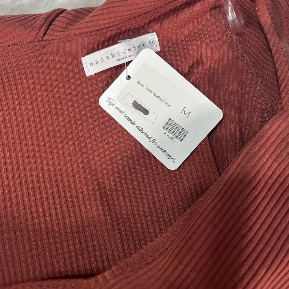 Wasabi + Mint | Criss-Cross Neckline Mini Dress | NWT! - Picture 3 of 7